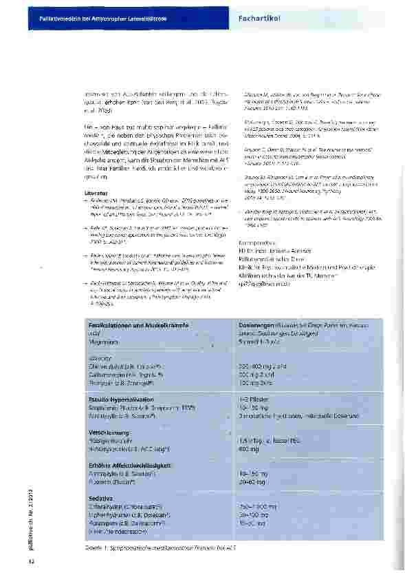 Vorschauseite 3: Palliativmedizin bei Amyotropher Lateralsklerose