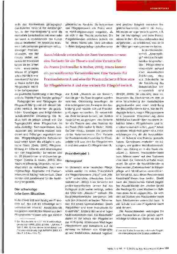 Vorschauseite 2: Ausbildungswissen und praktisches Handeln -zwei Welten