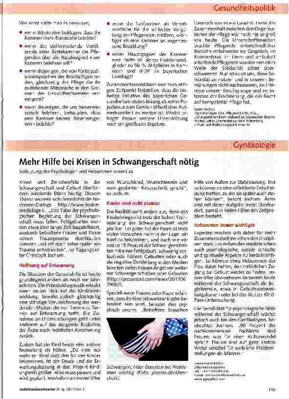 Vorschauseite 3: Eine Pflegekammer für Bayern