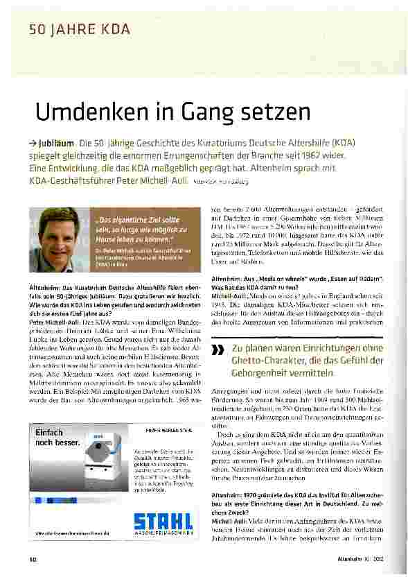 Vorschauseite 1: Umdenken in Gang setzen