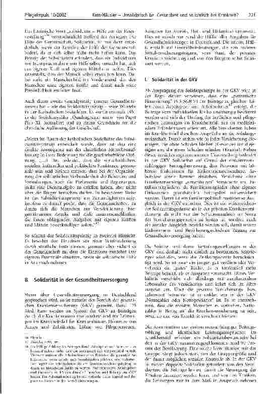 Vorschauseite 4: Unsolidarisch bei Gesundheit und solidarisch bei Krankheit? Überlegungen zum Prinzip der Solidarität in der Gesundheitsversorgung
