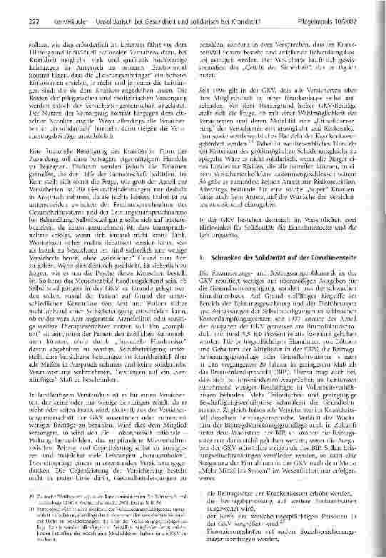 Vorschauseite 5: Unsolidarisch bei Gesundheit und solidarisch bei Krankheit? Überlegungen zum Prinzip der Solidarität in der Gesundheitsversorgung