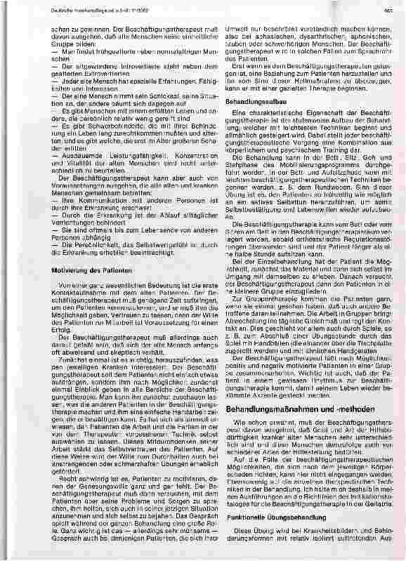 Vorschauseite 2: Beschäftigungstherapie in der Geriatrie