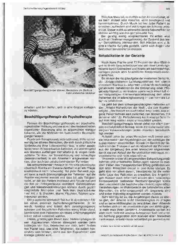 Vorschauseite 4: Beschäftigungstherapie in der Geriatrie