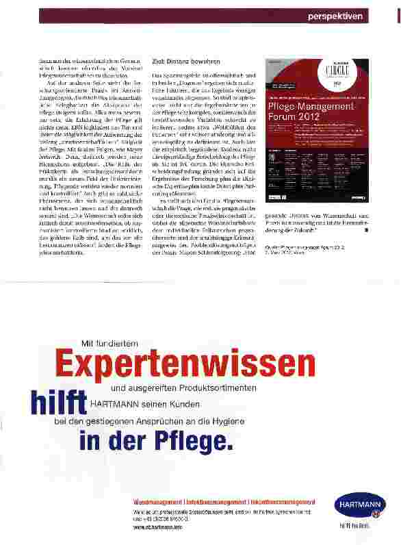 Vorschauseite 2: Pflegewissenschaft - eine Positionierung