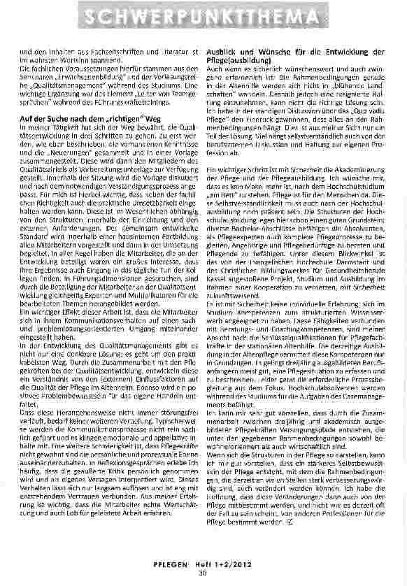 Vorschauseite 3: PFLEGEWISSENSCHAFTLICHE ERKENNTNISSE Eine Grundlage für die tägliche Praxis in der Pflege?