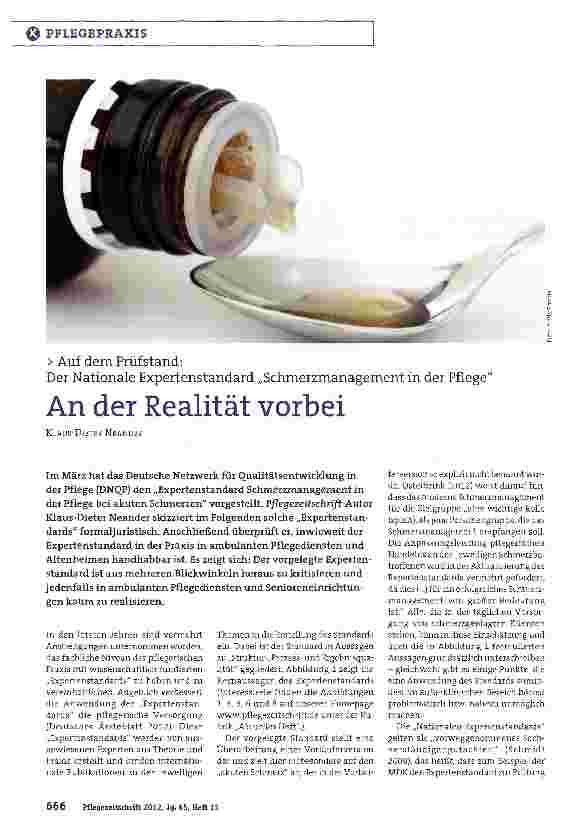 Vorschauseite 1: An der Realität vorbei