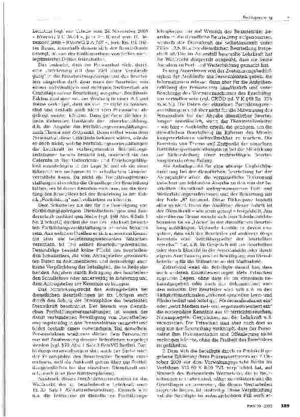 Vorschauseite 3: Mitwirkung des Personalrates bei der Abgabe dienstlicher Beurteilungen