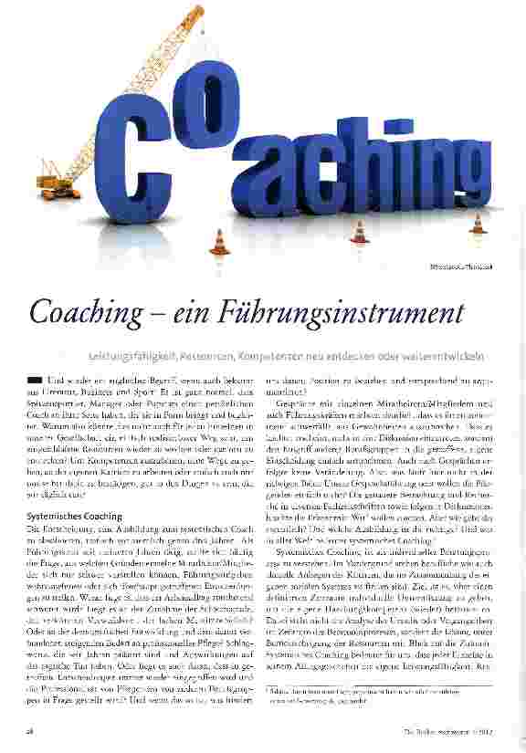 Vorschauseite 1: Coaching - ein Führungsinstrument
