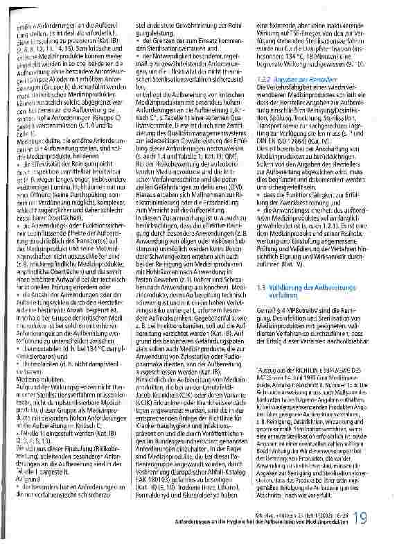 Vorschauseite 4: Anforderungen an die Hygiene bei der Aufbereitung von Medizinprodukten