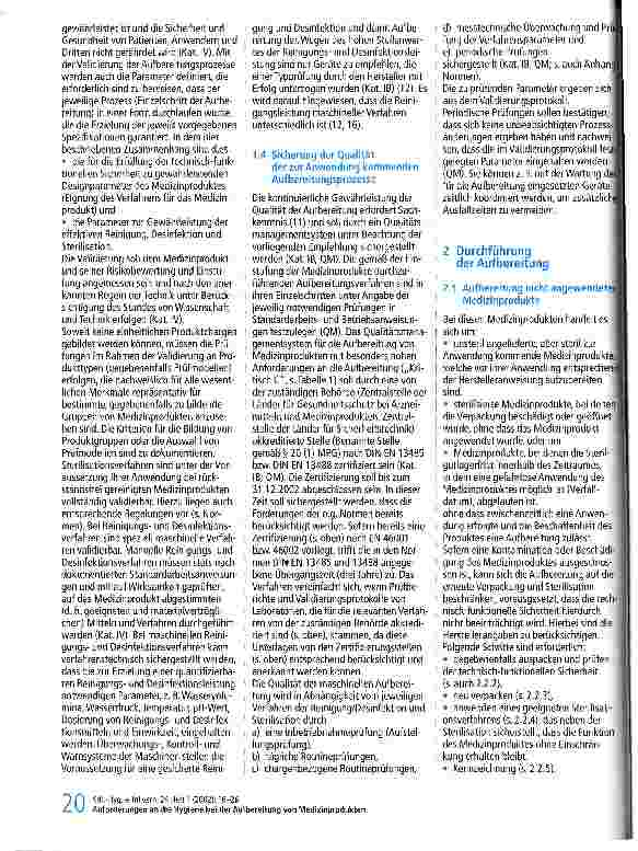 Vorschauseite 5: Anforderungen an die Hygiene bei der Aufbereitung von Medizinprodukten