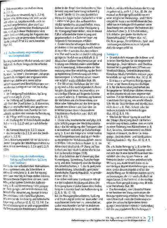 Vorschauseite 6: Anforderungen an die Hygiene bei der Aufbereitung von Medizinprodukten