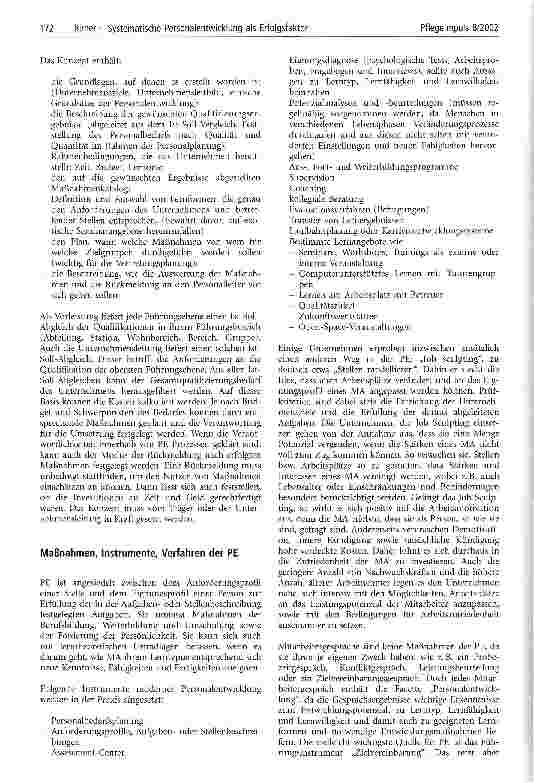 Vorschauseite 3: Systematische Personalentwicklung als Erfolgsfaktor für Unternehmen der Sozialwirtschaft