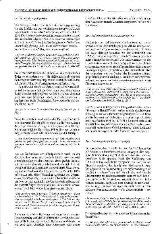 Vorschauseite 4: ... aber es ist für viele auch ein großer Schritt: vom Todgeweihten zum Lebensbejahenden ...