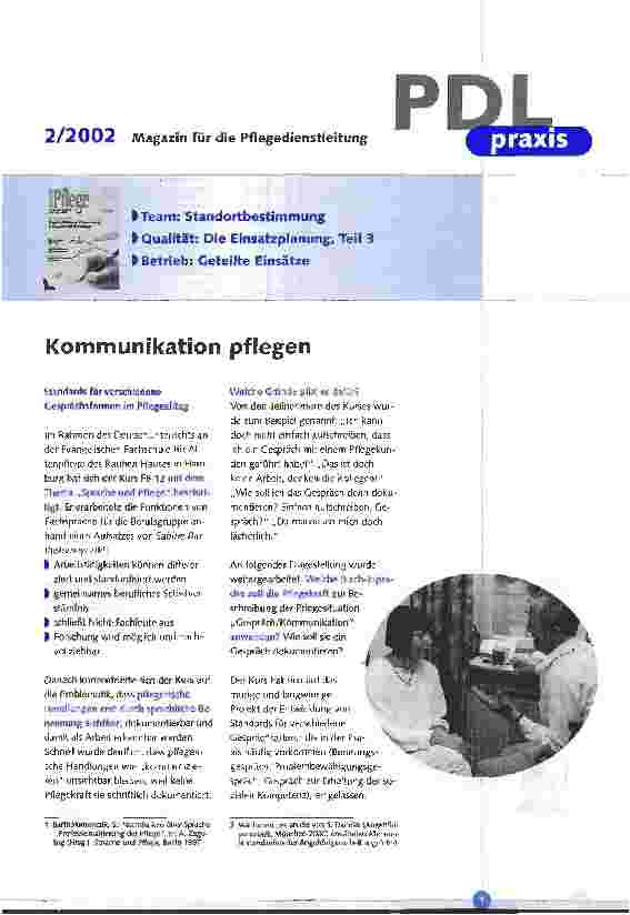 Vorschauseite 1: Kommunikation pflegen