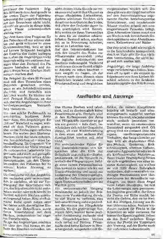 Vorschauseite 6: Überlebensstrategien angesichts des Todes Beobachtungen auf Intensivstationen