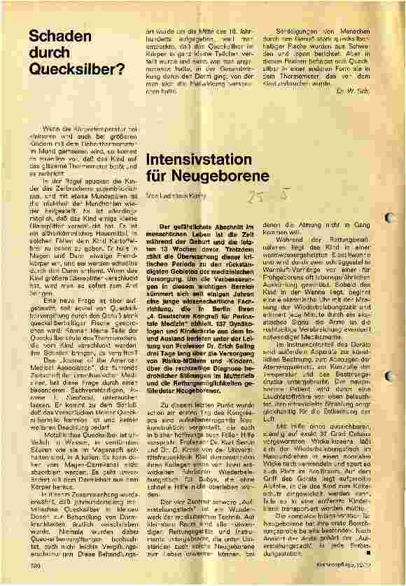 Vorschauseite 1: Intensivstation für Neugeborene