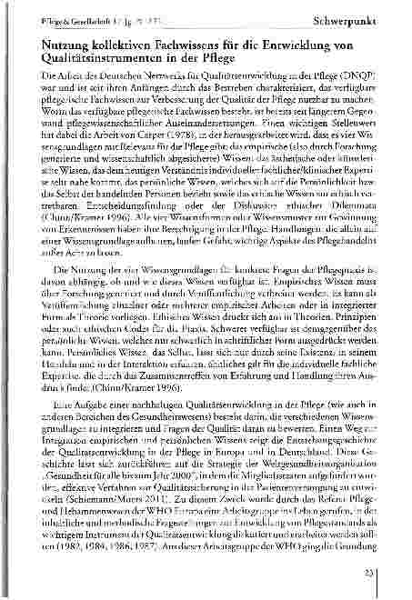 Vorschauseite 3: Evidenz in den nationalen Expertenstandards fiir die Pflege