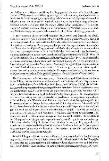 Vorschauseite 5: Evidenz in den nationalen Expertenstandards fiir die Pflege