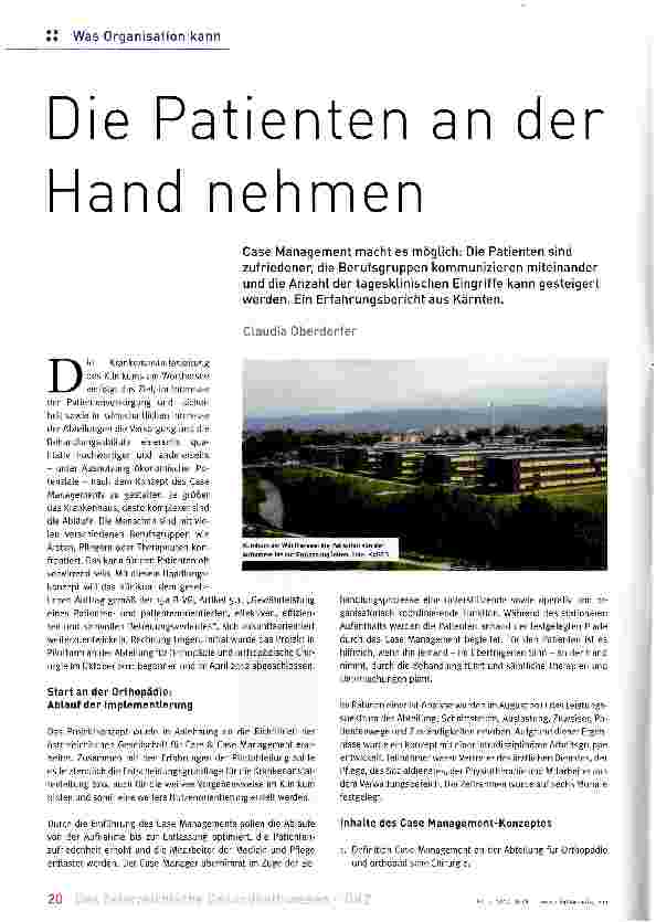 Vorschauseite 1: Die Patienten an der Hand nehmen