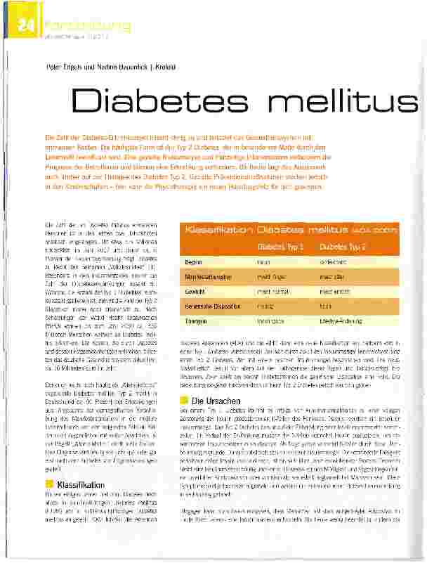 Vorschauseite 1: Diabetes mellitus Typ2