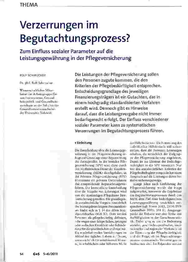Vorschauseite 1: Verzerrungen im Begutachtungsprozess?