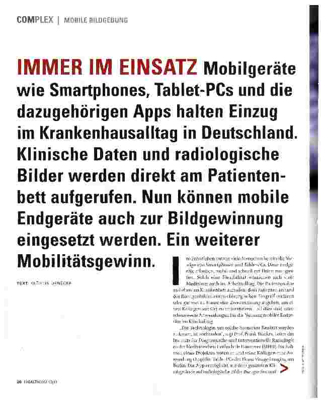 Vorschauseite 1: IMMER IM EINSATZ