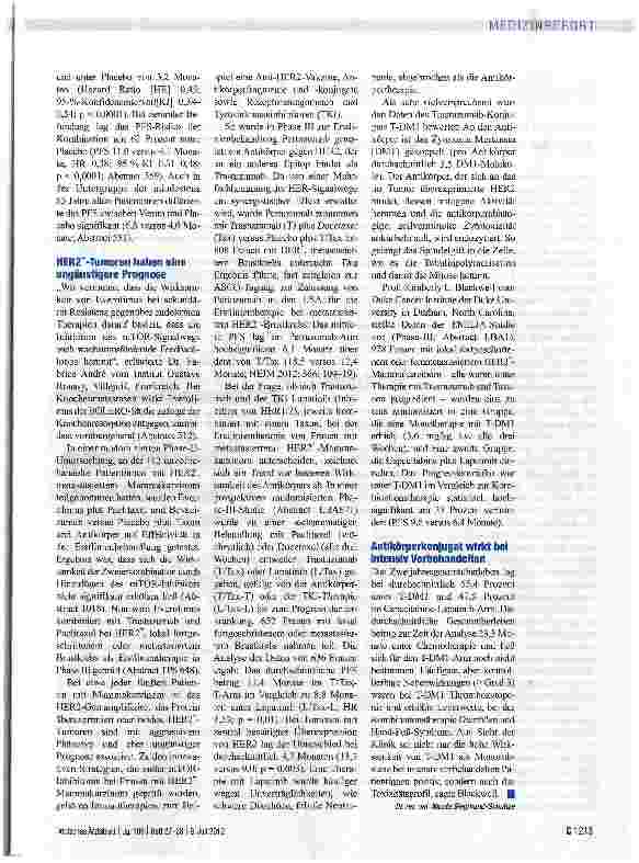 Vorschauseite 2: Erfolge bei metastasierten Tumoren