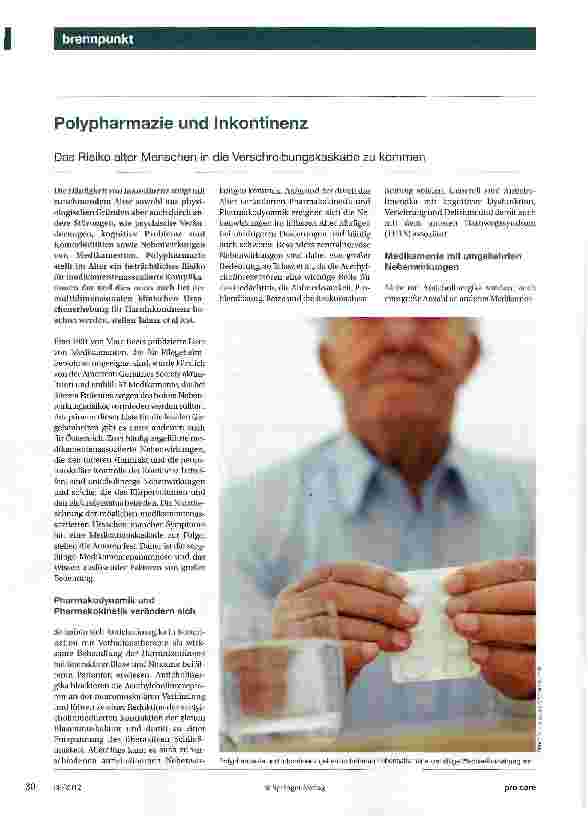 Vorschauseite 1: Polypharmazie und Inkontinenz