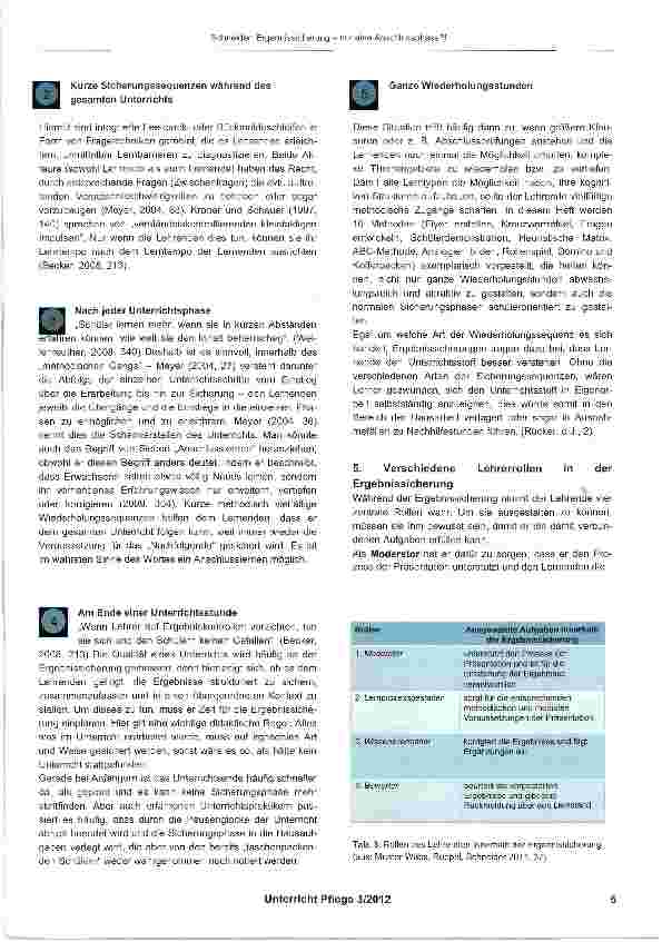 Vorschauseite 4: Ergebnissicherung - nur eine Abschlussphase? !