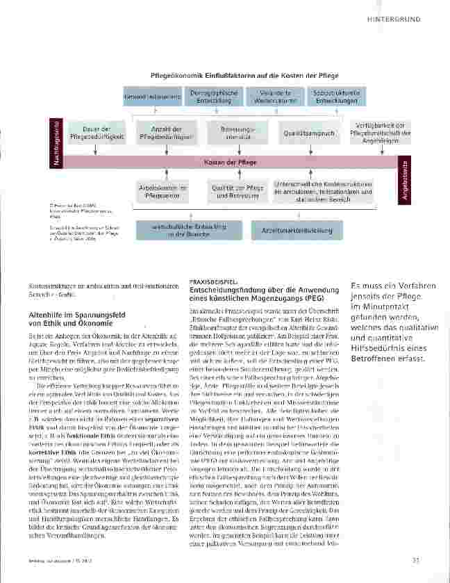 Vorschauseite 2: Ökonomisierung der Altenhilfe-Ethik kontra Ökonomie