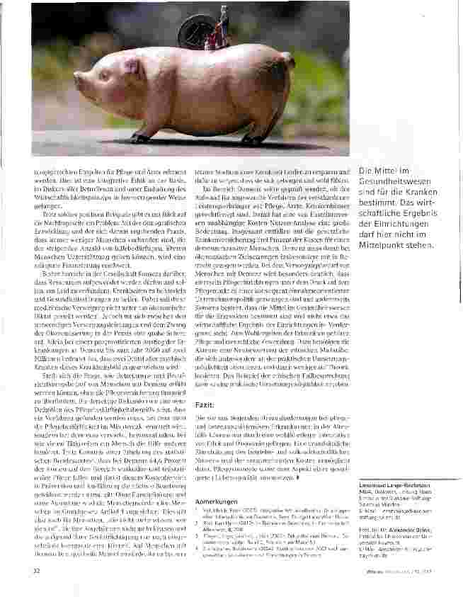 Vorschauseite 3: Ökonomisierung der Altenhilfe-Ethik kontra Ökonomie
