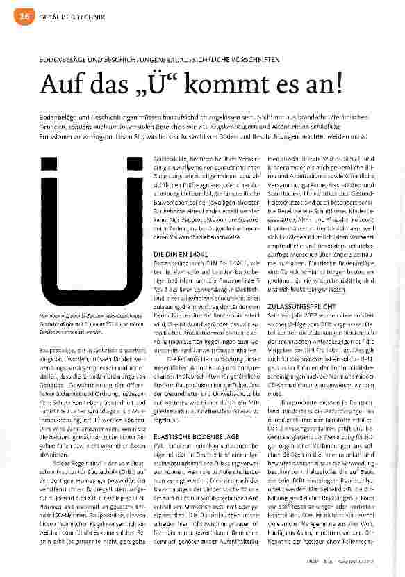 Vorschauseite 1: Auf das „Ü kommt es an!