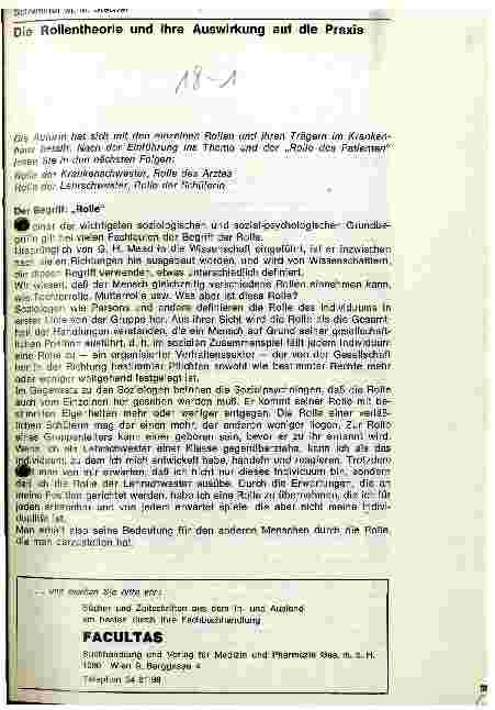 Vorschauseite 1: Die Rollentheorie und ihre Auswirkung auf die Praxis