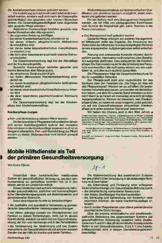 Vorschauseite 4: Geplante Krankenpflege und ihre Auswirkungen auf die Versorgung des Patienten