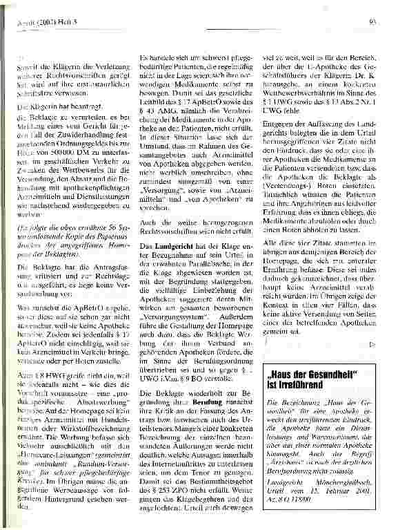 Vorschauseite 2: Zum Medikamenteneinkauf ambulanter Versorger im Patientenauftrag in Apotheken - Aposan