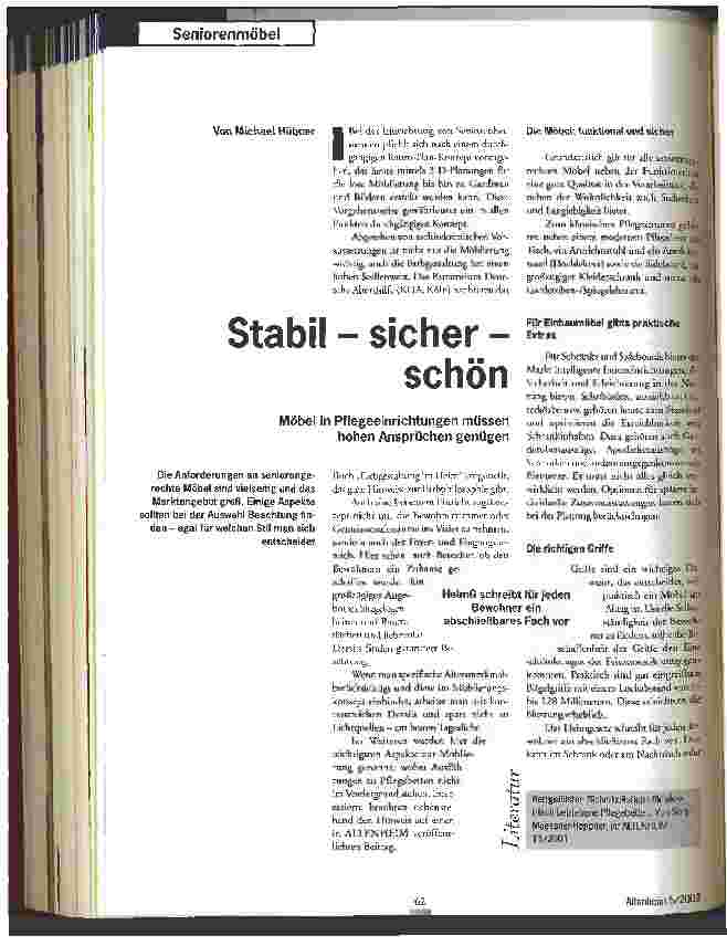 Vorschauseite 1: Stabil - sicher - schön