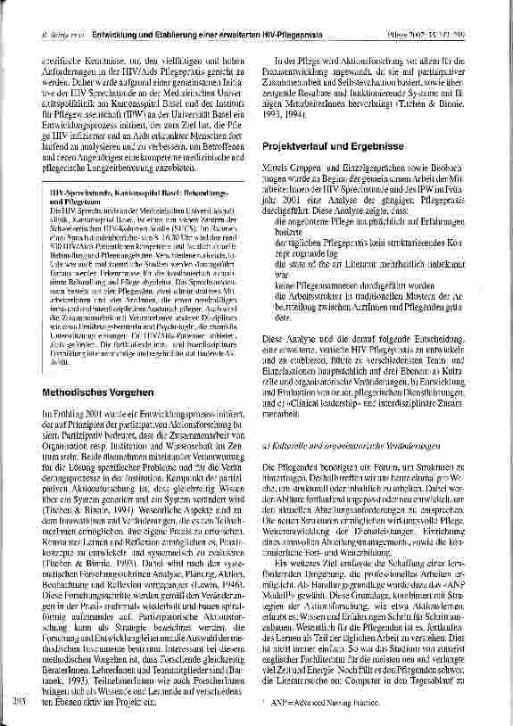 Vorschauseite 3: Entwicklung und Etablierung einer erweiterten und vertieften HIV/Aids-Pflegepraxis
