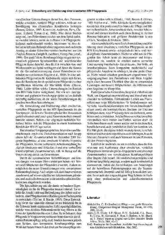 Vorschauseite 6: Entwicklung und Etablierung einer erweiterten und vertieften HIV/Aids-Pflegepraxis