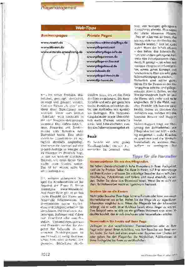 Vorschauseite 3: Pflegewüste Web