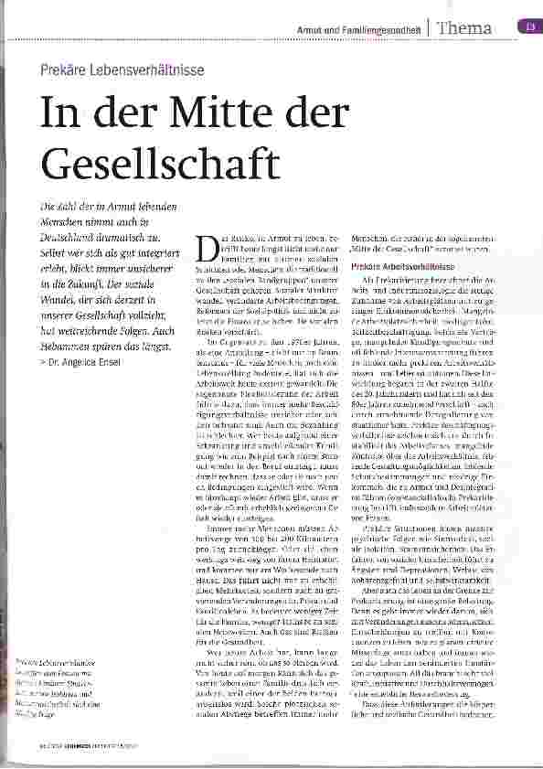 Vorschauseite 2: In der Mitte der Gesellschaft