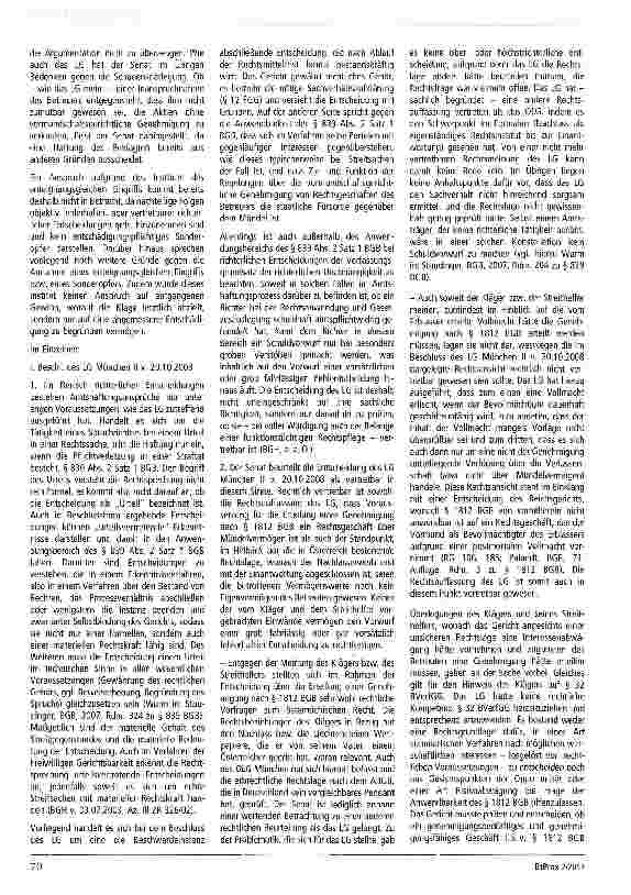 Vorschauseite 2: Zur Amtshaftung § 839 BGB