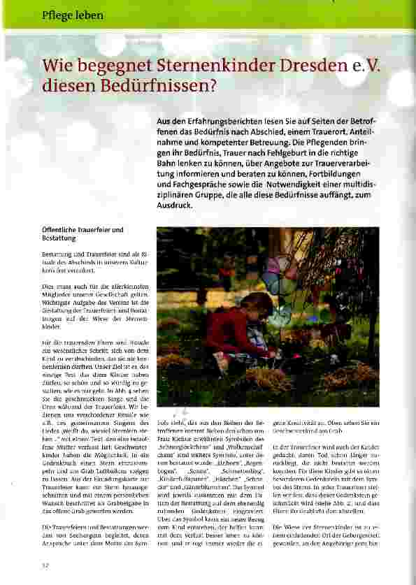 Vorschauseite 1: Wie begegnet Sternenkinder Dresden e.V. diesen Bedürfnissen?