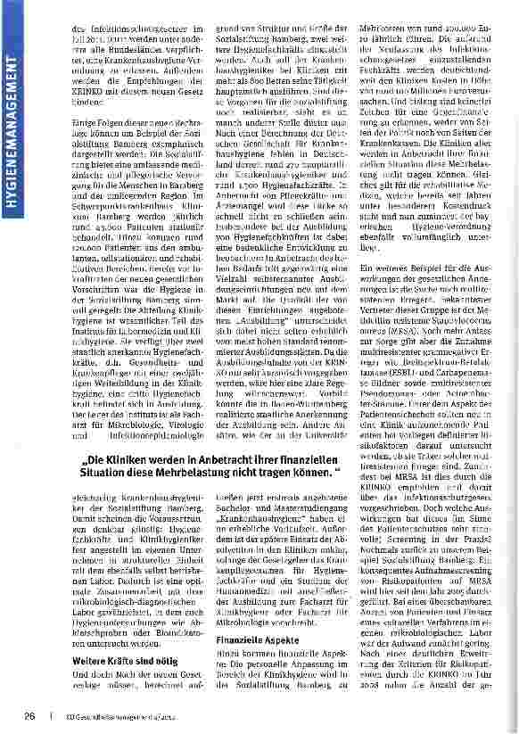 Vorschauseite 2: Hygiene hat ihren Preis