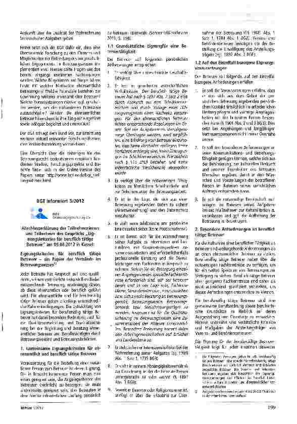 Vorschauseite 3: Implementierung einer verbindlichen Bundesstatistik, eines regelmäßigen Berichtswesens und einer hinreichenden Begleitforschung zur Betreuungsrechtspraxis Ein Positionspapier des…