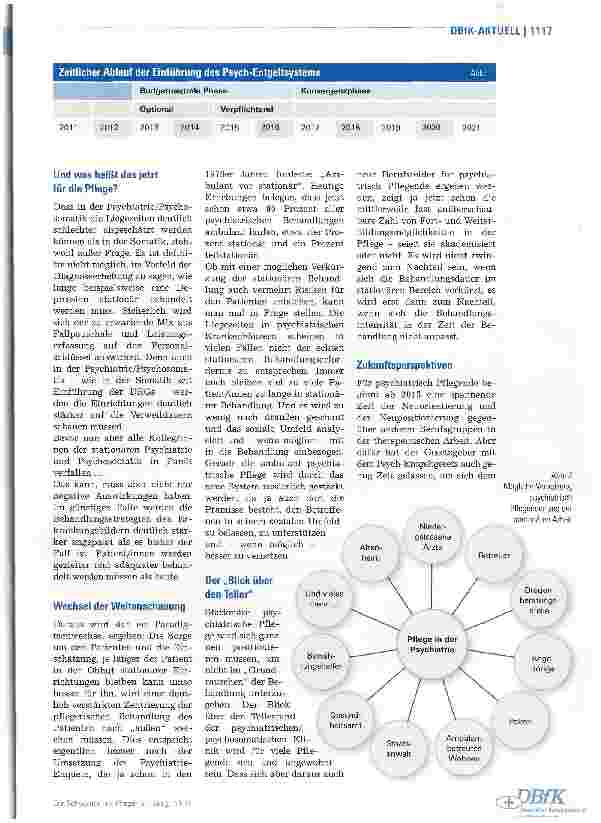 Vorschauseite 2: DRGs - Eine Herausforderung für die psychiatrische Pflege?