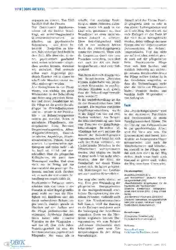 Vorschauseite 3: DRGs - Eine Herausforderung für die psychiatrische Pflege?
