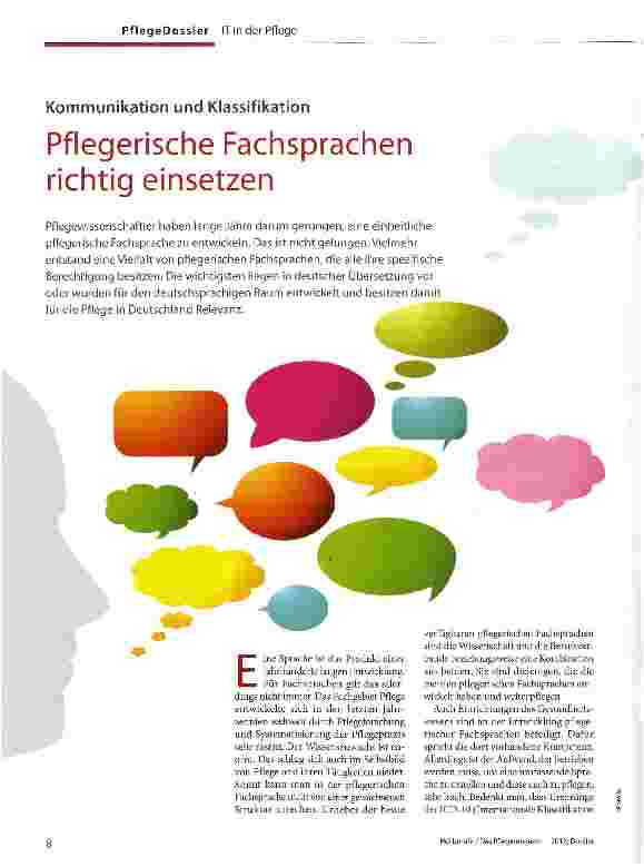 Vorschauseite 1: Pflegerische Fachsprachen richtig einsetzen