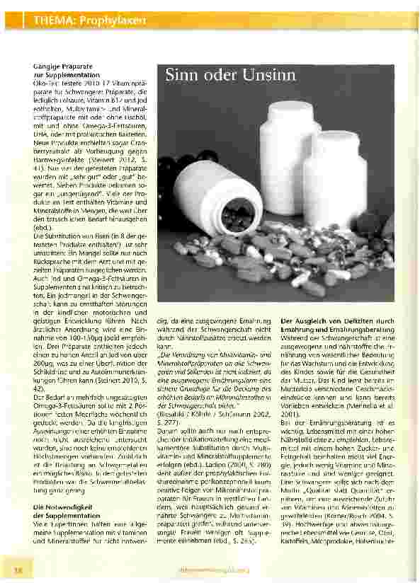 Vorschauseite 6: Sinn oder Unsinn