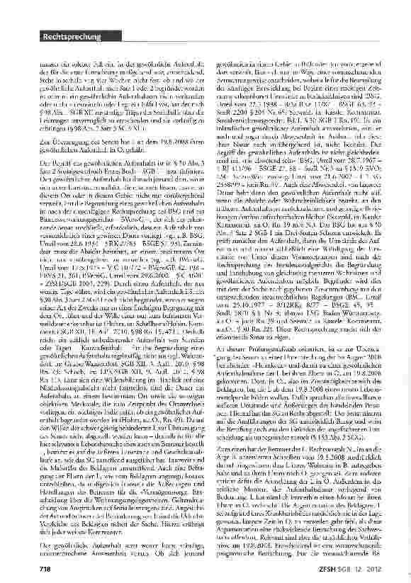 Vorschauseite 4: Erstattung von Aufwendungen der Eingliederungshilfe für behinderte Menschen; gewöhnlicher Aufenthalt; umstrittene Zuständigkeit zwischen zwei Rehabilitationsträgern (hier: örtlich…